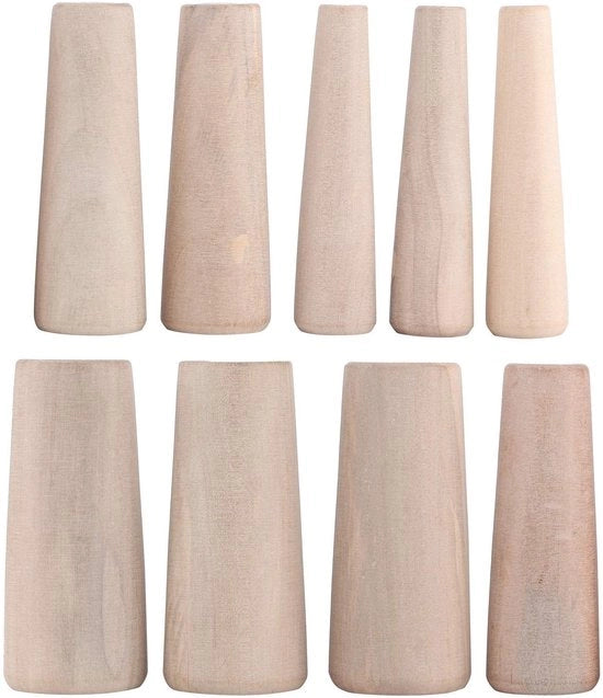 Set di 9 Noci in Legno per Applicazioni Marittime