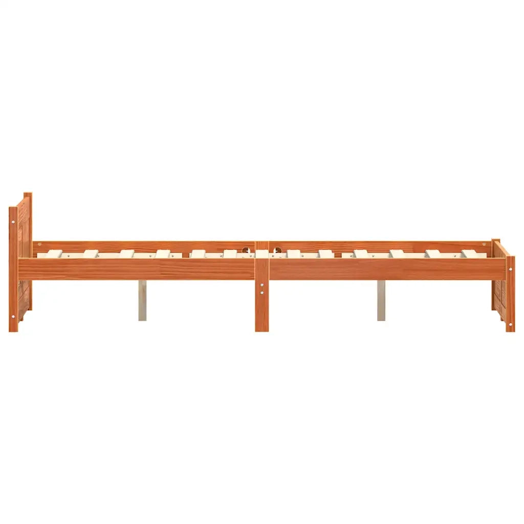 Struttura del letto-Giroletto Marrone cerato 195,5 x 125,5 x 51 cm