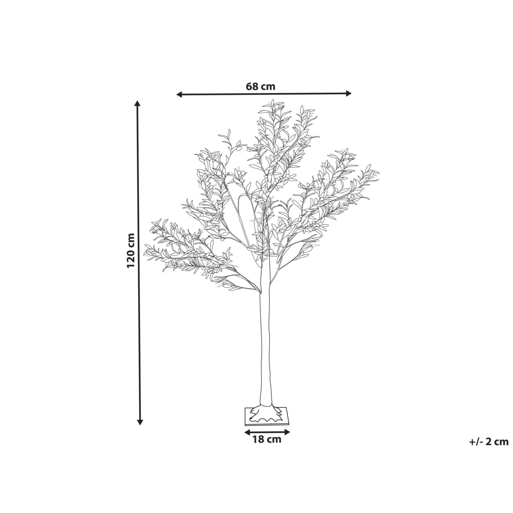 Albero di Natale artificiale in PVC verde da 120 cm con luci LED per esterni e interni in stile scandinavo