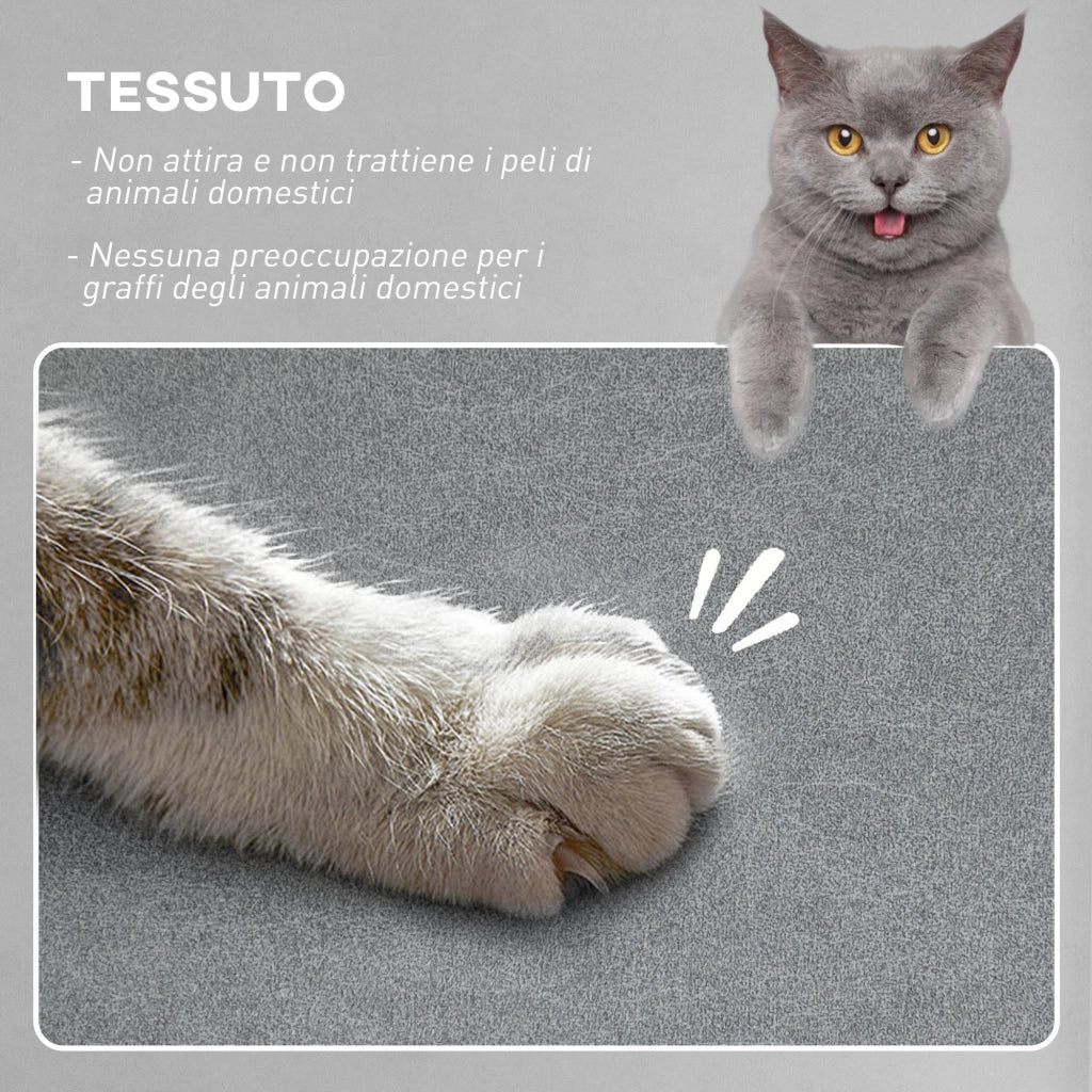 Poltrona Reclinabile con Riscaldamento, 8 Punti Massaggio e 5 Modalità 82x99x106 cm in Tessuto Effetto Velluto Grigio