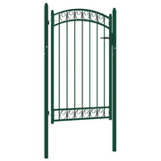 Cancello per recinzione Emmen con parte superiore ad arco in acciaio 100x106 cm verde 146365