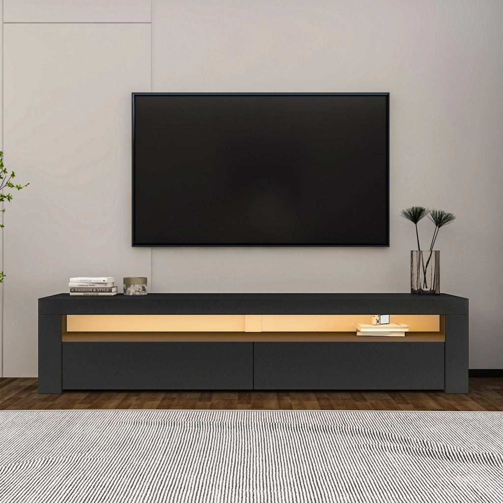 Porta TV in legno "Bati" - 150 x 36 x 46 cm - Grigio antracite