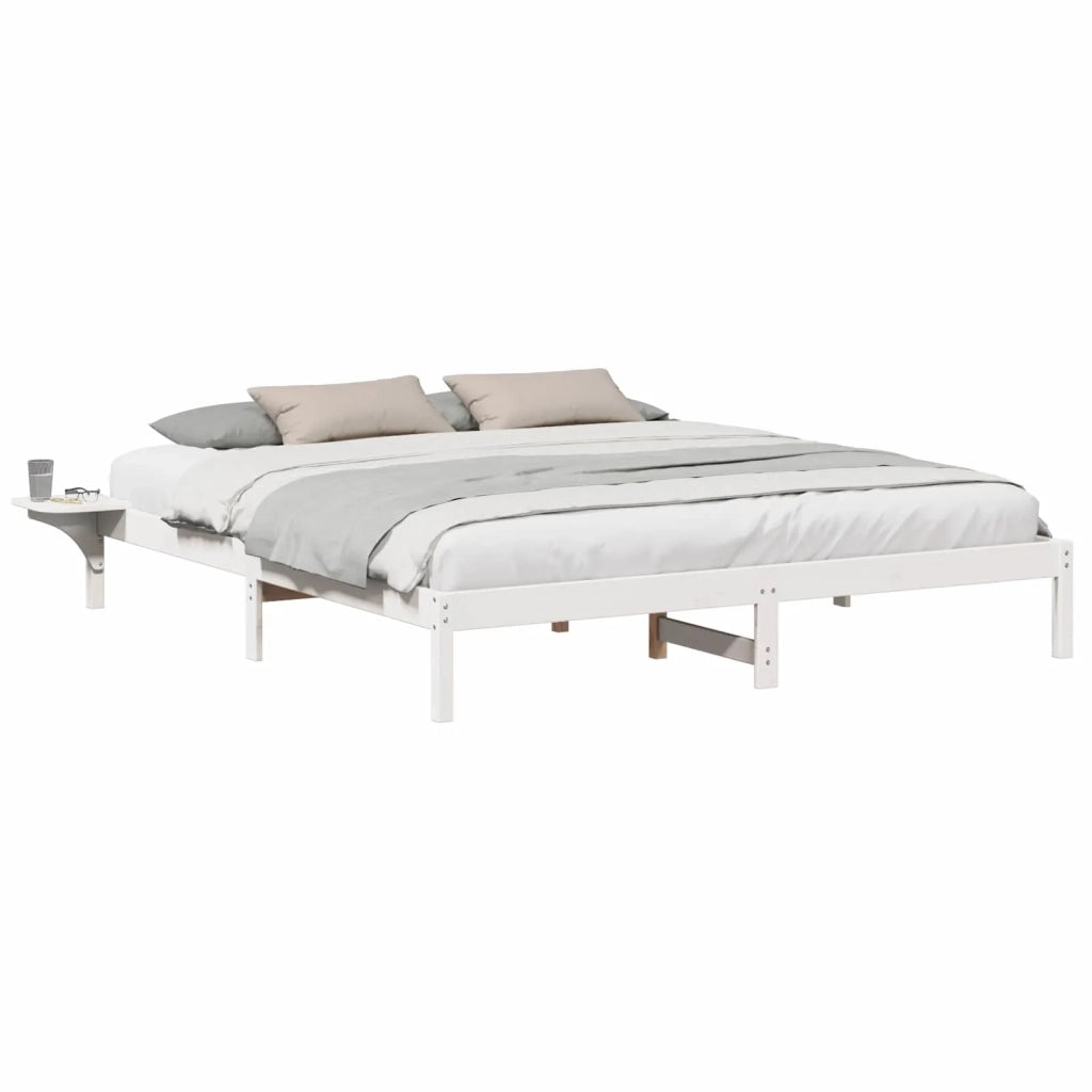 Struttura del letto-Giroletto-Rete del Letto Bianco 180 x 200 cm Pino massello 686548