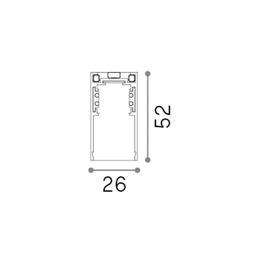 Profilo Alto 200Cm Ego Alluminio Bianco