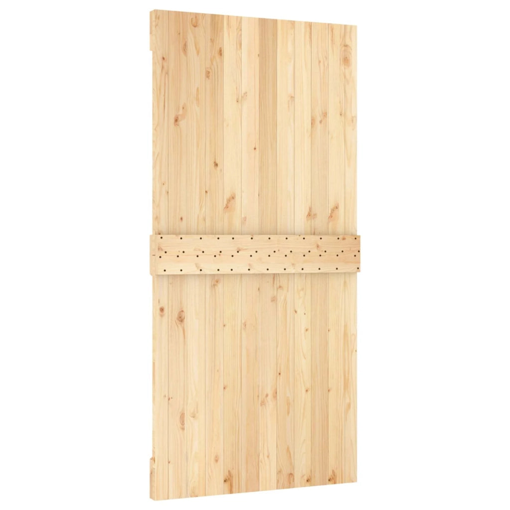 Porta scorrevole Naturale e Bianco 100 x 210 cm 3445193