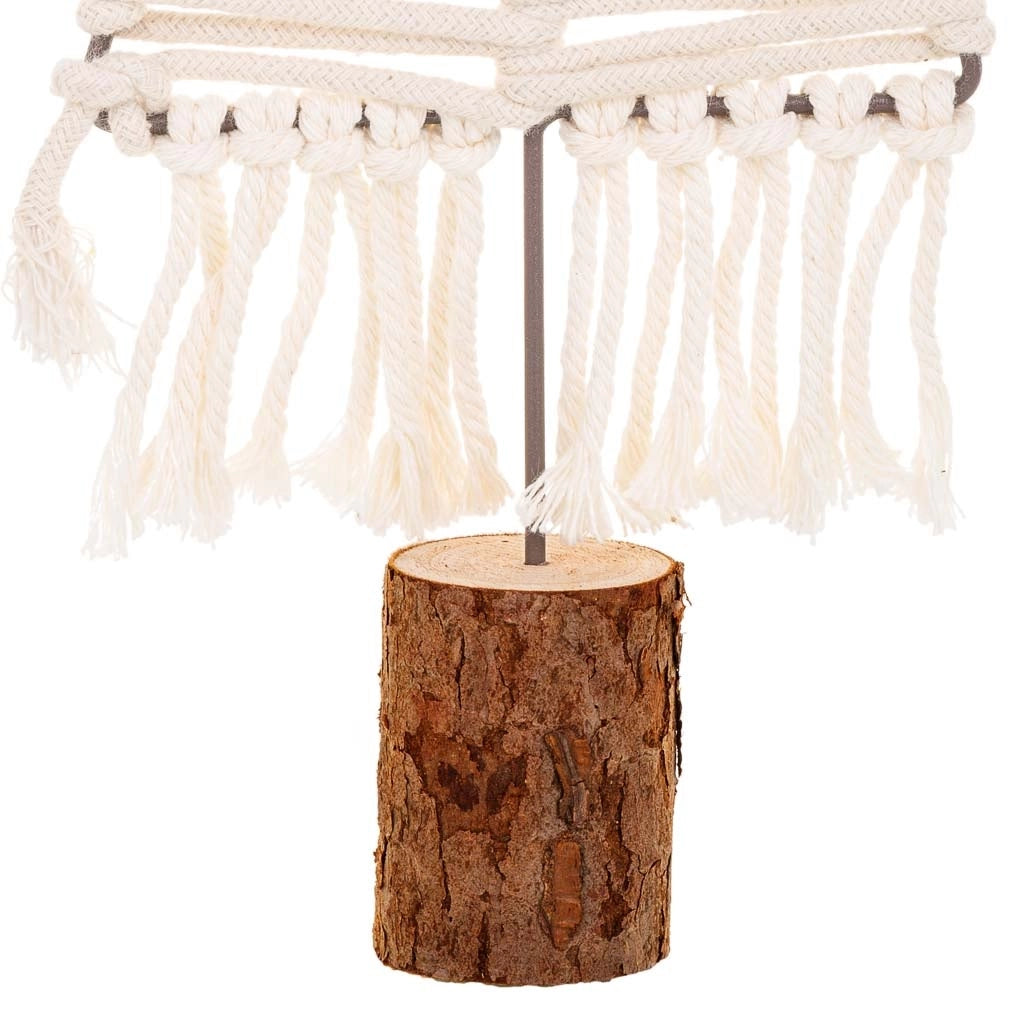 Albero decorativo in cotone intrecciato bianco 13x01x37,5h