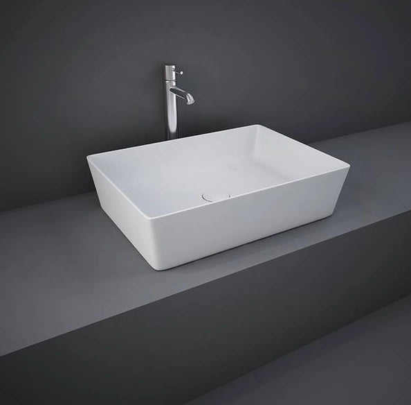 Lavabo rettangolare Rak Ceramics Feeling Bianco Matt