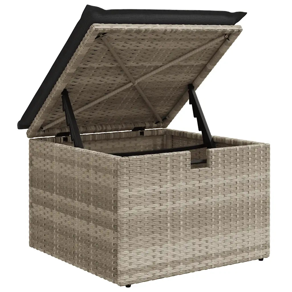 Set Divano da Giardino 5pz con Cuscini Grigio Chiaro Polyrattan 3325368