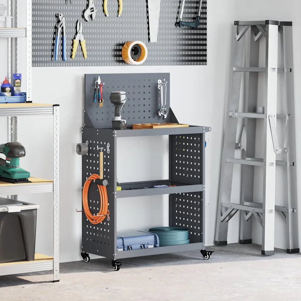 Carrello per Attrezzi con ruota Antracite 65 x 35 x 111 cm CFW1329492