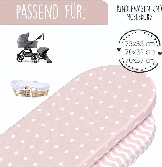 Set di appoggio per lettino da 2 pezzi / 75x35 cm