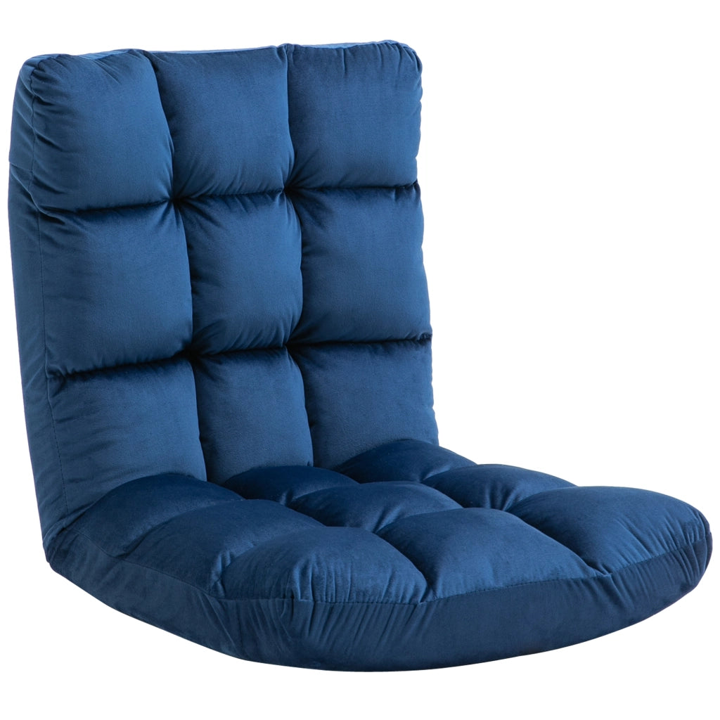 Poltrona Reclinabile ¨C Minimal ¨C Tessuto Blu Roi
