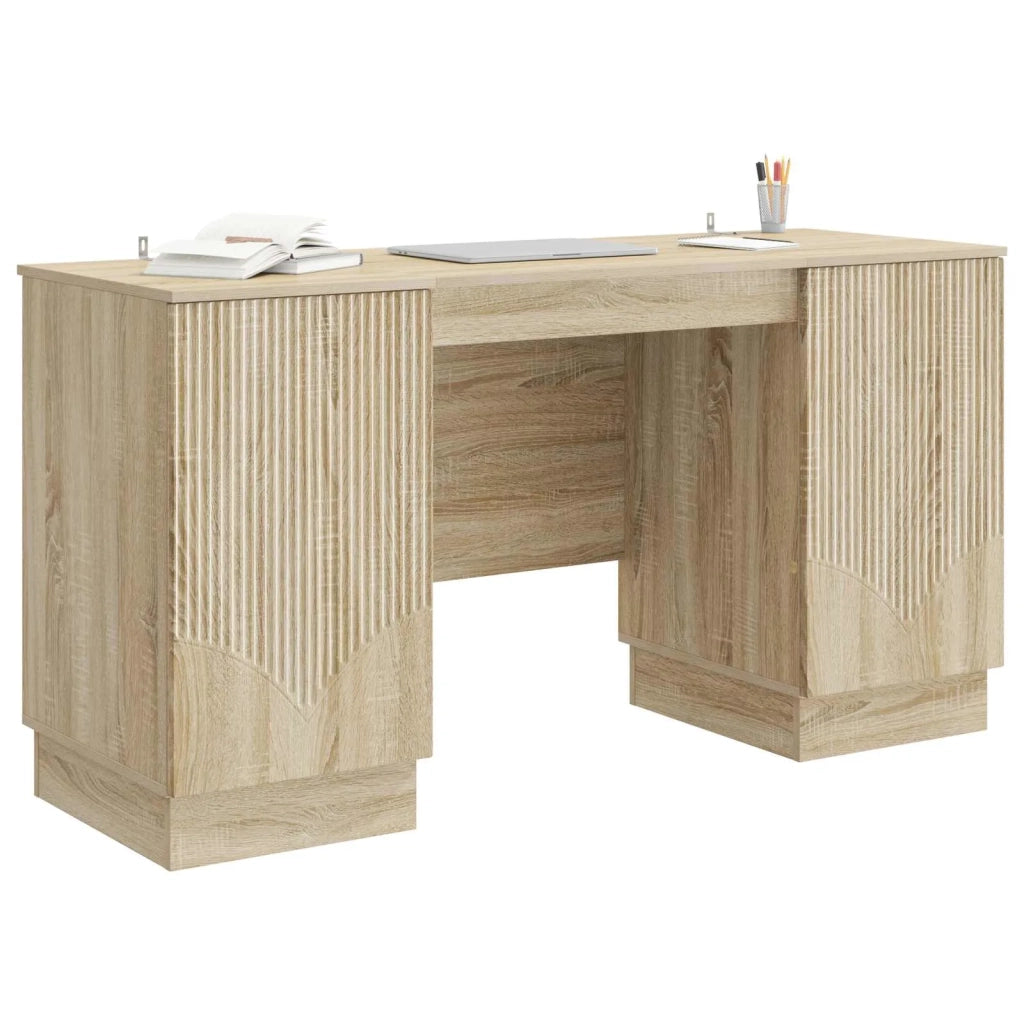 Scrivania | Tavolo da Ufficio Rovere Sonoma 142,5 x 50 x 75 cm Legno ingegnerizzato