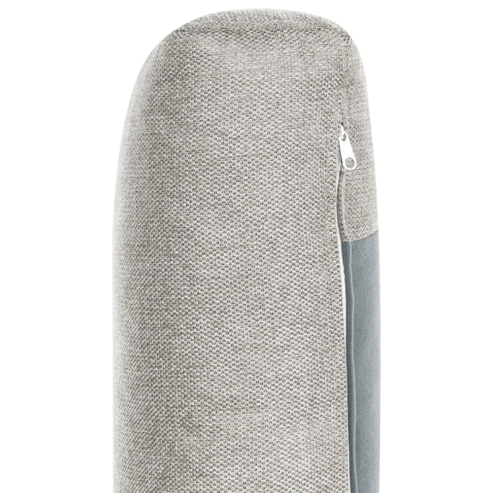 Set di 2 poltrone in tessuto grigio chiaro imbottite con schienale spesso imbottito Divano classico da salotto