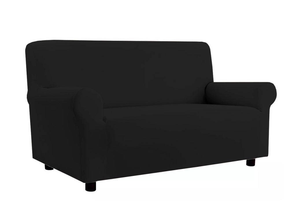 Copridivano Elasticizzato Antimacchia Modello Zeno Colore Nero - 4 Posti - Nero