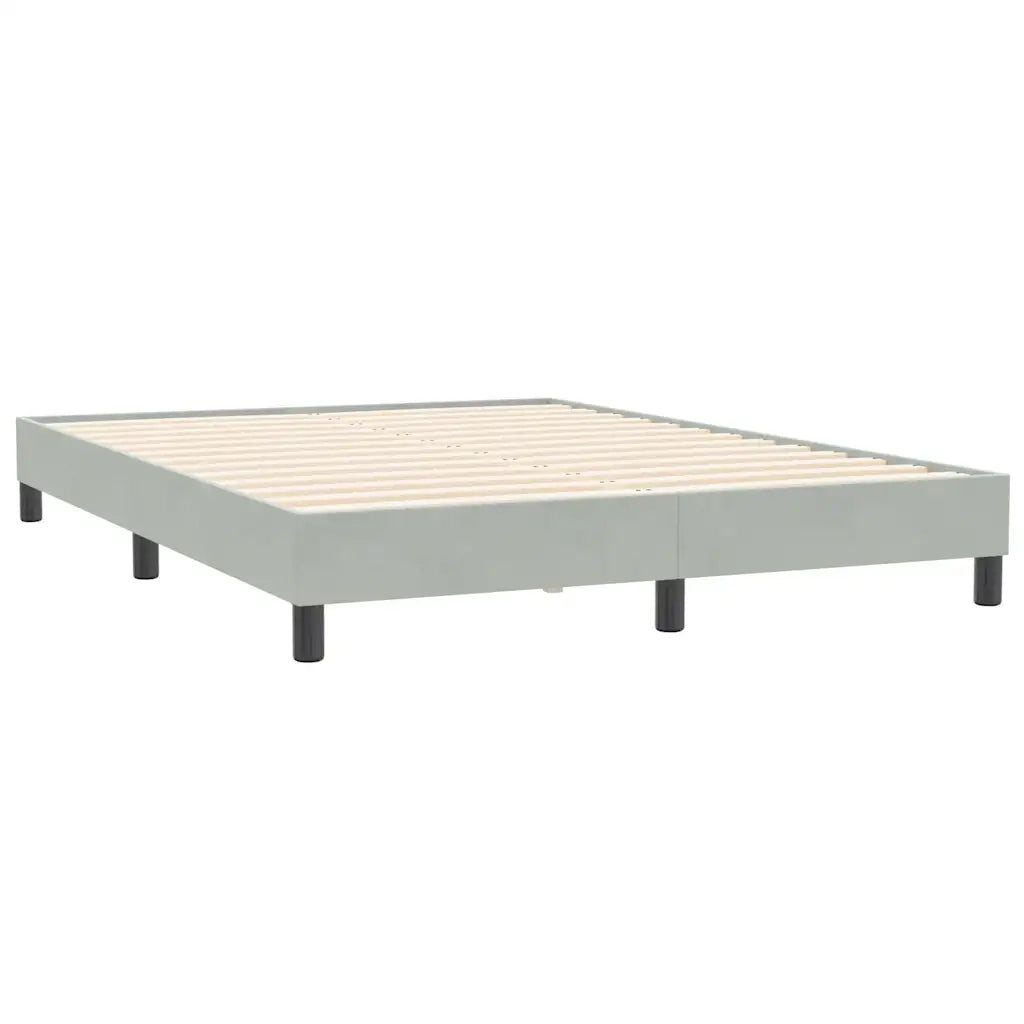 Giroletto Molle senza Materasso Grigio Chiaro 140x210cm Velluto 3315825