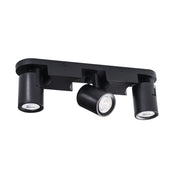 Plafoniera barra Kanlux Laurin 29125 3xGU10 nera alluminio