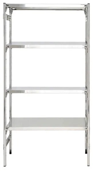Scaffalatura lineare con ripiani regolabili in acciaio inox cm. 80x50x200h