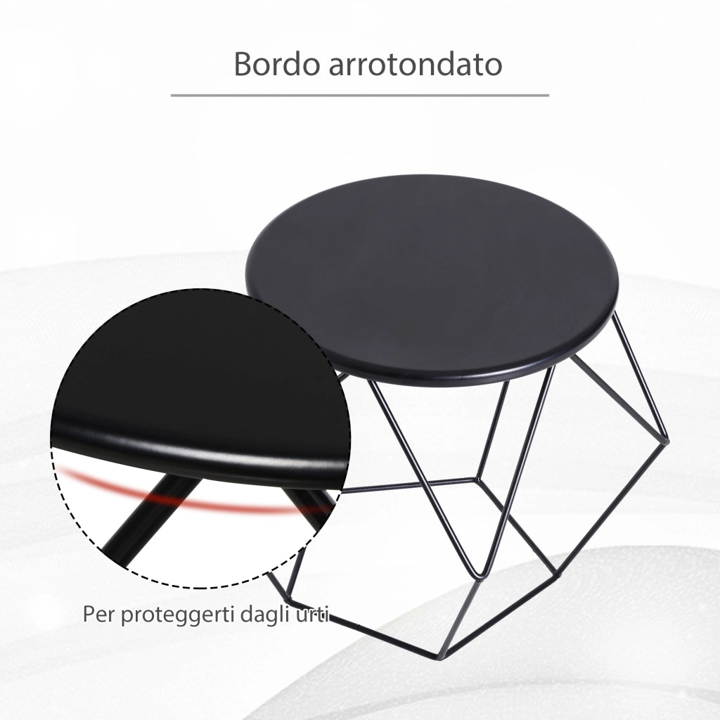 Tavolino da Caff¨¨ Salotto Design Moderno ¨C Minimal ¨C Acciaio Grigio 54x54x44cm