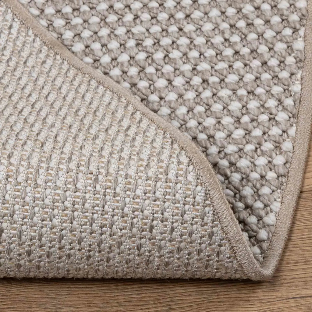 Tappeti per area | Tappeti a zone Rotondo LUGO Crema e Taupe ? 200 CM Poliestere