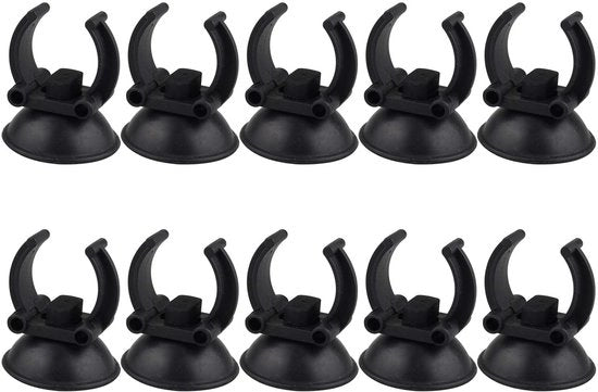 Zuignappen 10 Stuks - 33 mm di diametro - Sostegno per acquario - Viti di fissaggio per cavi - Antiscivolo - Facile da installare - Sostegno per tubo di aspirazione