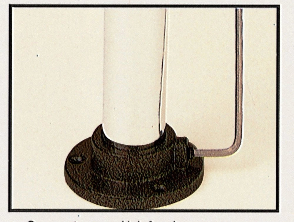 10pz piedino fisso per tubo verniciato bianco(fig5) cod:ferx.25934