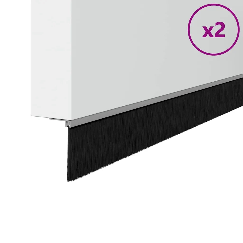 Spazzole per porte a vite 2 pcs Argento 100 cm 42019499