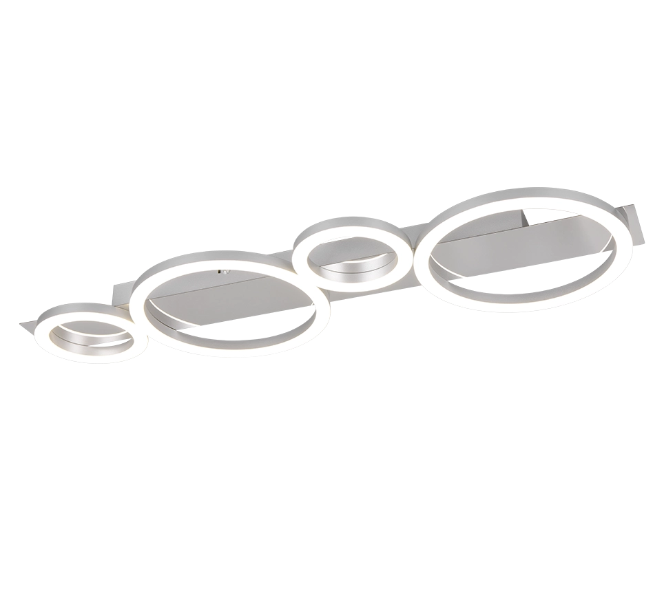 Plafoniera LED, metallo, cromato, L 72 cm, Lumos