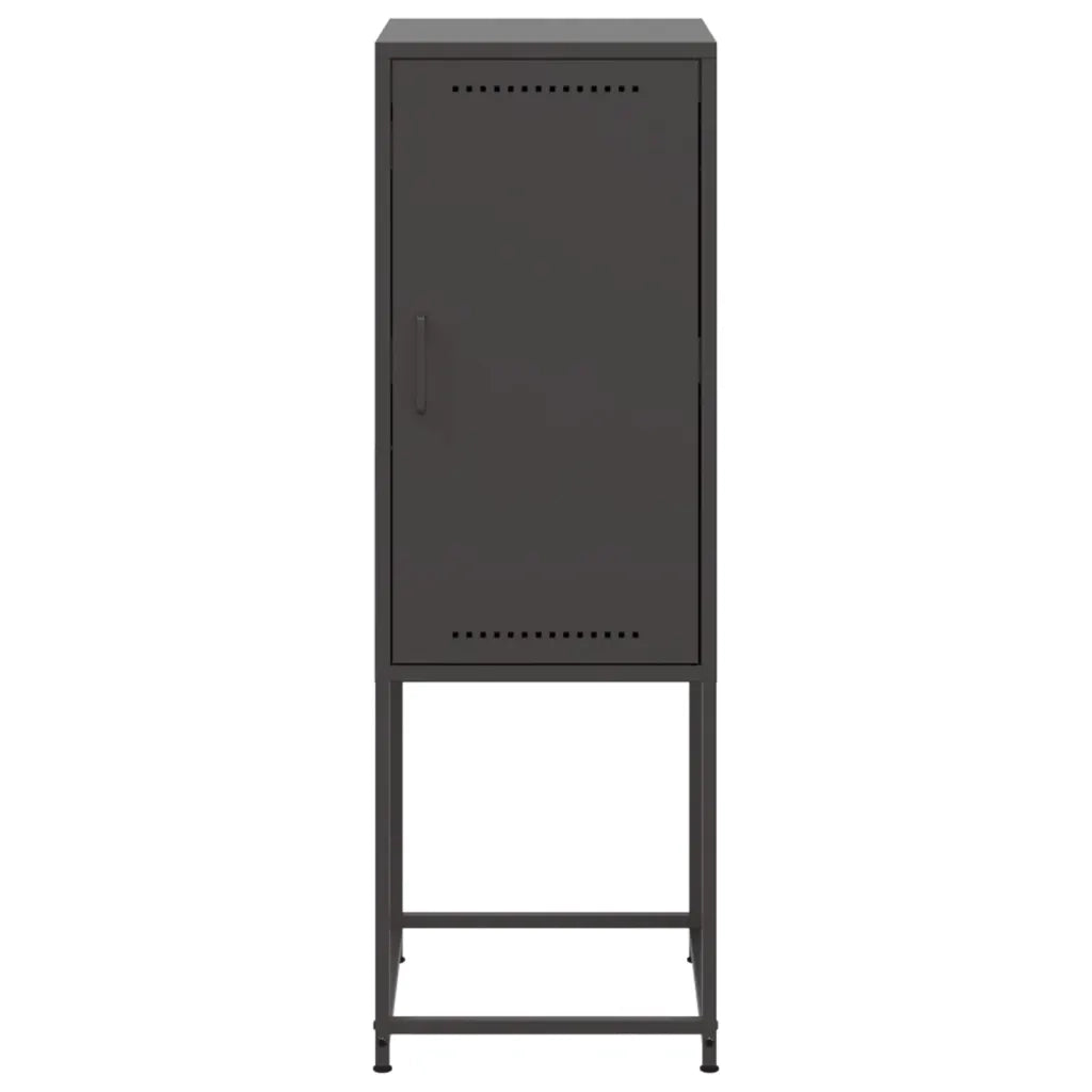 Credenza | Madia | Buffet da pranzo | Armadio da pranzo Nera 36x39x107 cm in Acciaio