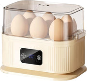 Mini Eierstoompan per Elettricità per Uso Domestico - Cucina Rapida per fino a 6 Uova - Apparecchio Compatto per Colazione Giornaliera - Colore Beige