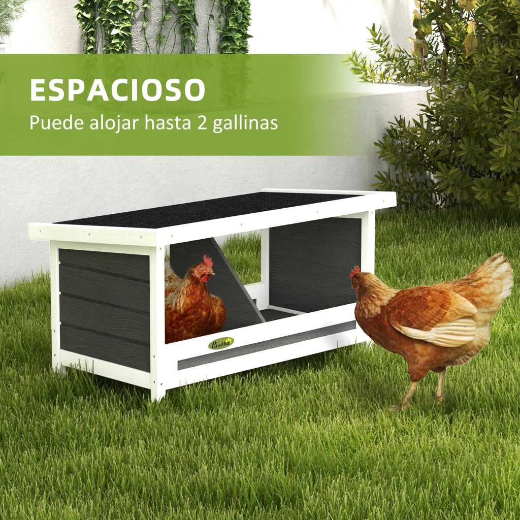 Casetta per Galline in Legno ¨C Minimal ¨C Grigio 80x60x50