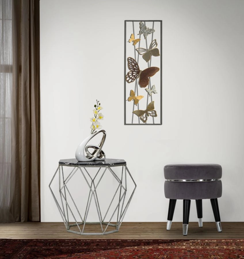 SGABELLO PARIS GRIGIO/SILVER CM � 35X40,5