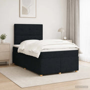 Letto box spring con materasso Nero 120 x 190 cm Tessuto 3453839