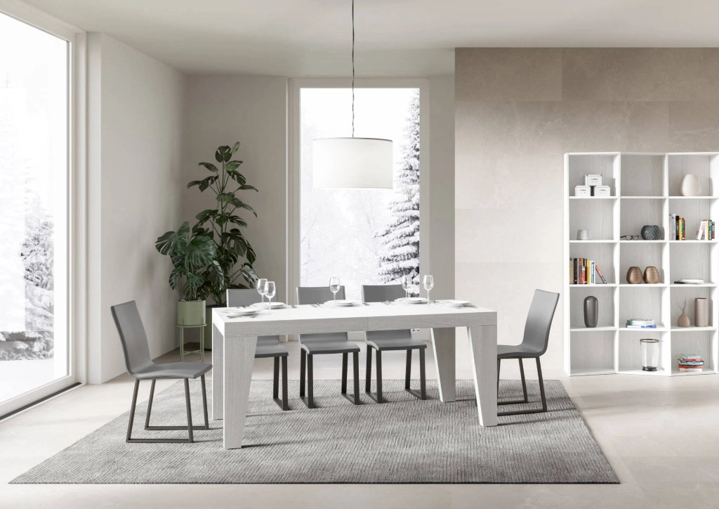 Tavolo allungabile 90x200/304 cm Naxor Premium bianco frassino