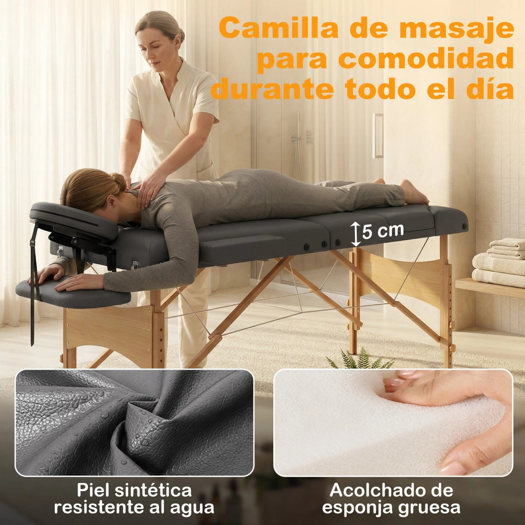 Letto reclinabile in legno con testiera regolabile e braccioli ¨C Zephmum ¨C Grigio 215x60x62-89 cm