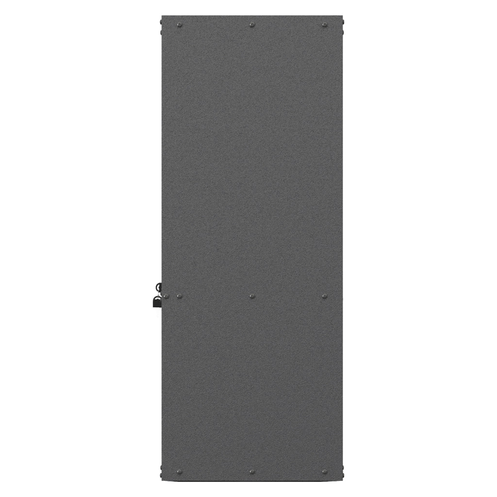 Armadietto portautensili in metallo da parete con anta con serratura, 1 ripiano e 1 cassetto a giorno ¨C 75 ¡Á 77 ¡Á 30 cm, grigio, per garage, magazzino