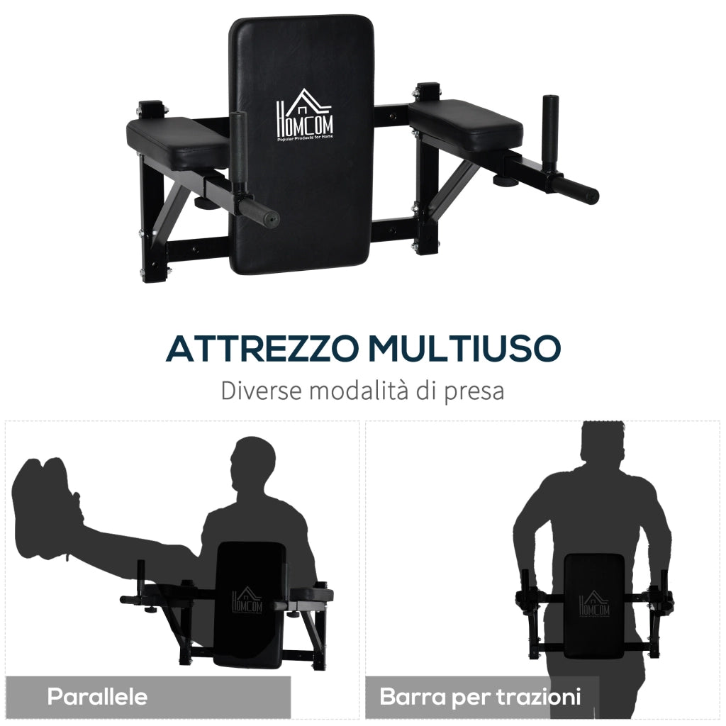 Sbarra per Trazioni da Parete ¨C Xylo ¨C Acciaio Nero