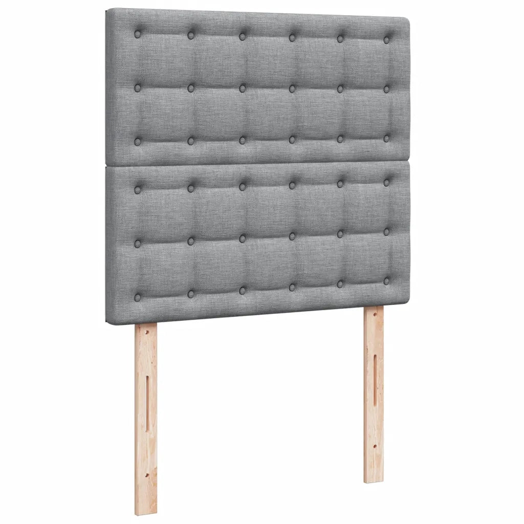 Giroletto a Molle con Materasso Grigio Chiaro 90x200 cm Tessuto 3293477