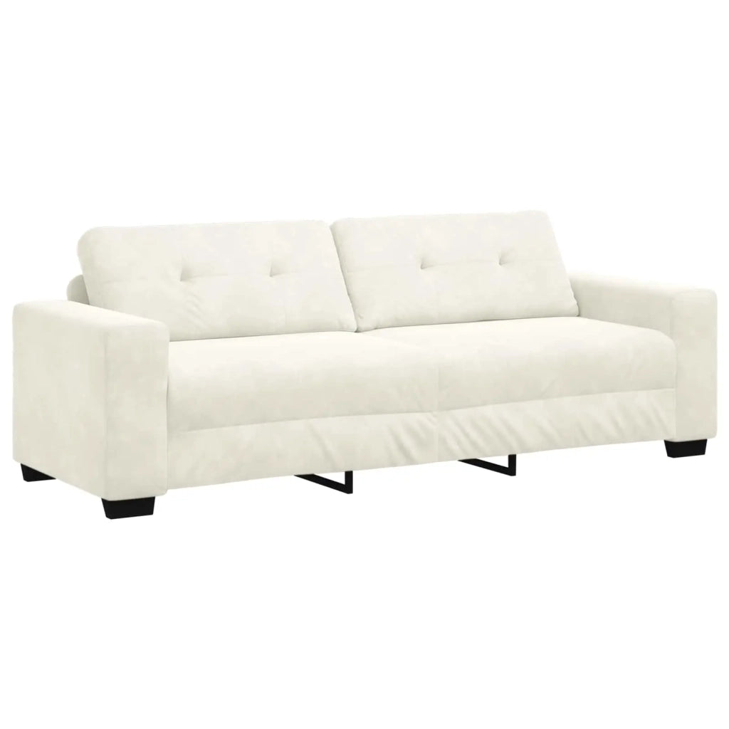 Set di divani 3 pcs Crema 221 x 80 x 80 cm Velluto 3324647