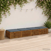 Cuscini per Sedia in 4 Pezzi SOEST 4 pz 100% Poliestere Blu 944596