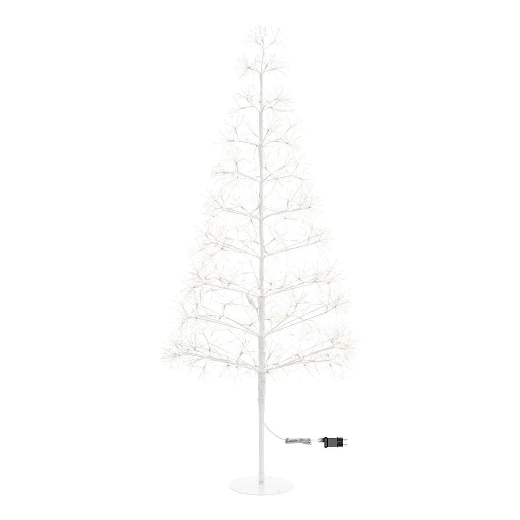 Albero Bianco con microled bianco caldo, uso interno - 1.8 METRI