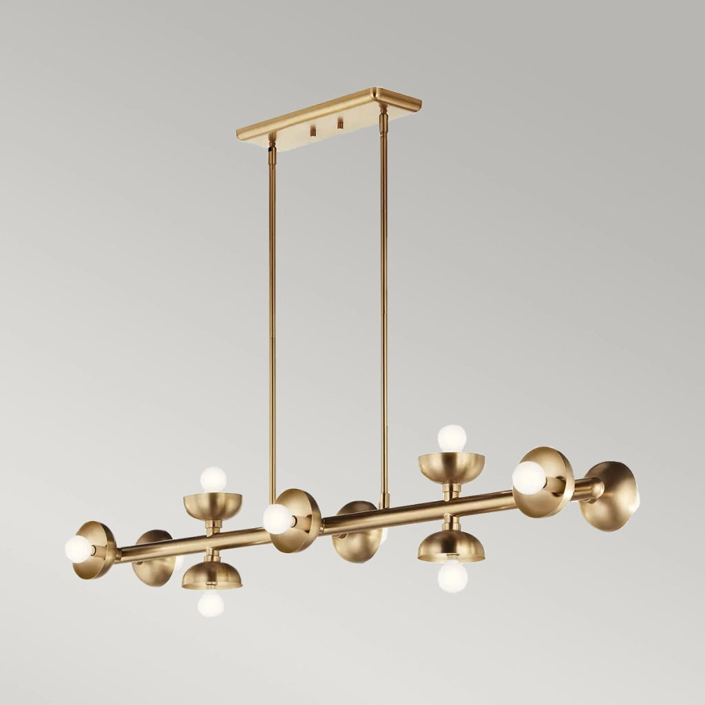 Lampada a sospensione Palta oro 122cm 10xE14 Kichler