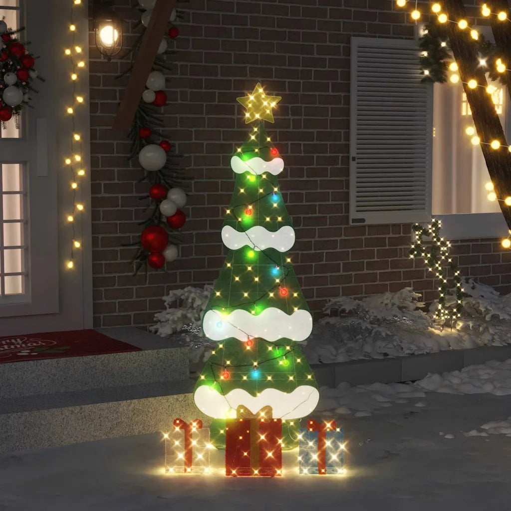Albero di Natale Illuminato con 3 Scatole-Decorazioni natalizie Regalo 2D Bianco Caldo 643187