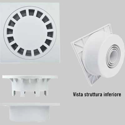 CHIUSINO SIFONATO IN PVC  10 x 10 Uscita 3240     STAMPLAST