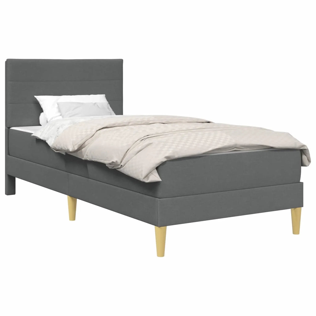 Struttura del letto-Giroletto Grigio scuro 100 x 200 cm Poliestere