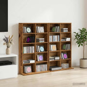 Mobile per CD 2 pz Legno antico 65 x 23,5 x 97,5 cm 8012687