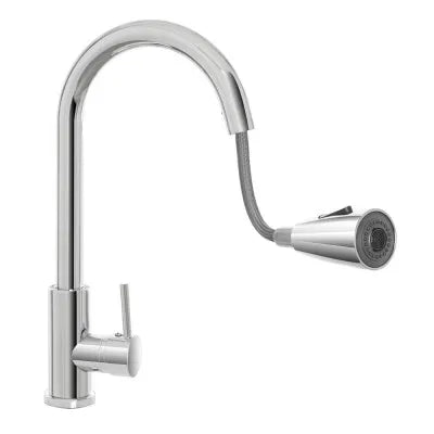 Miscelatore cucina cromato in acciaio inox con doccetta estraibile