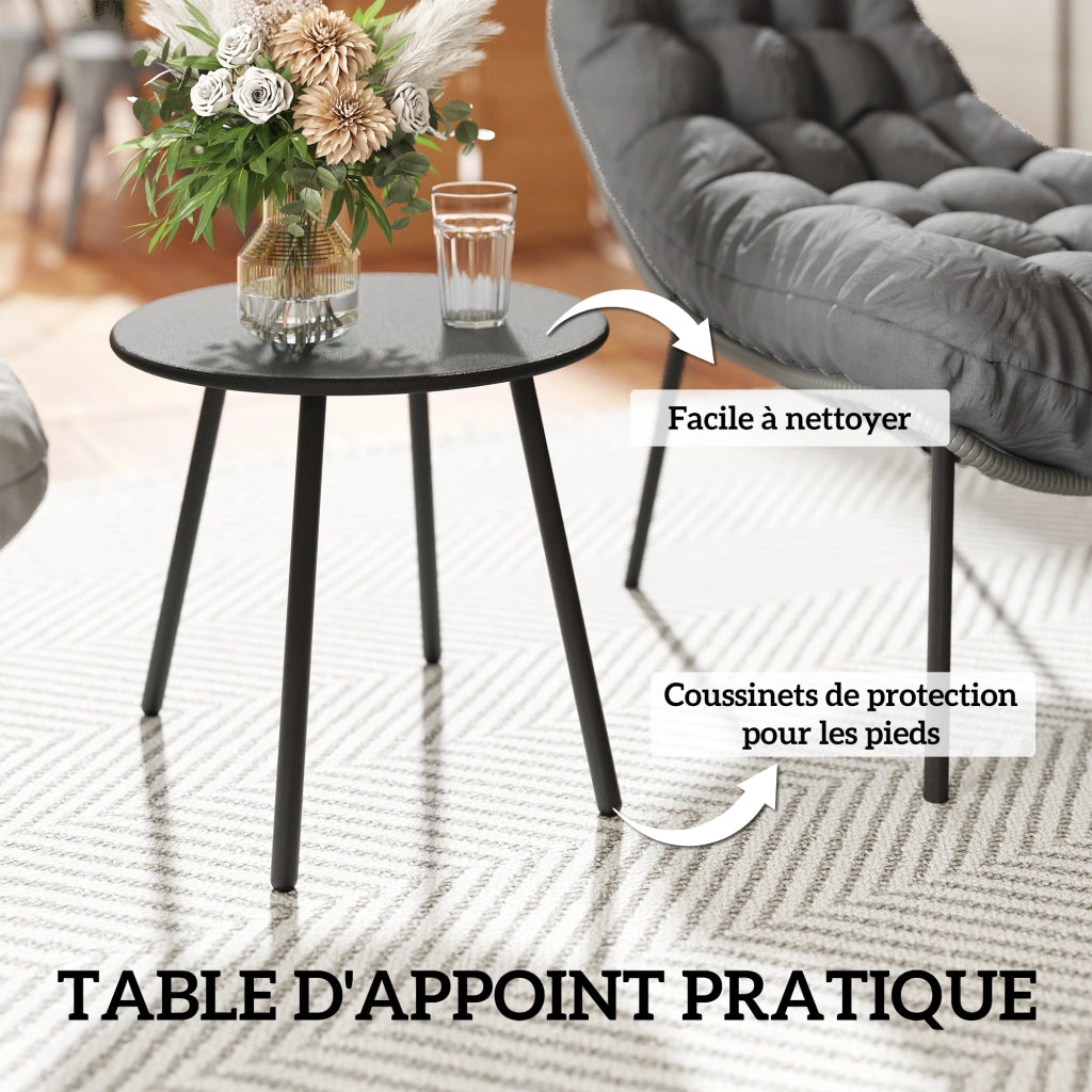 Divano da giardino 2 posti con cuscini ¨C zephmum ¨C grigio in resina polyrattan