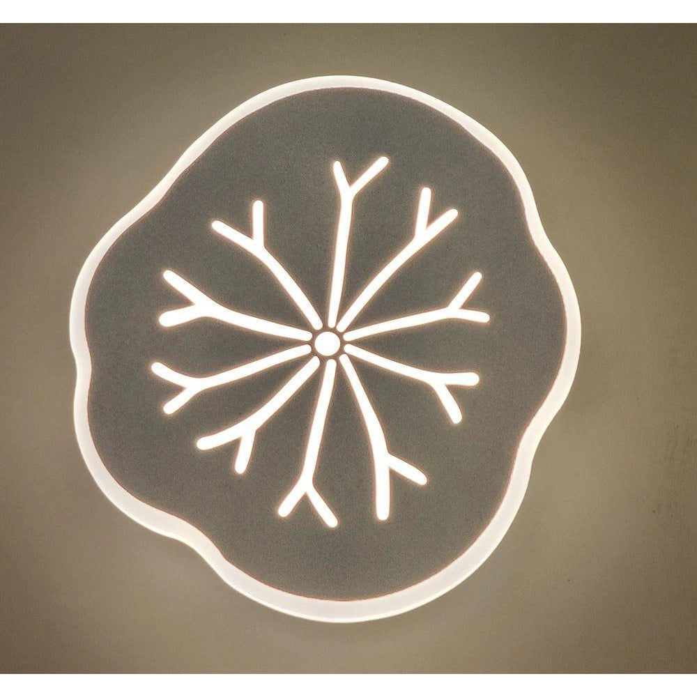 Trade Shop - Applique Led Decorativa Effetto Venature Foglia Muro Lampada 14w Moderna Aq10-3c -