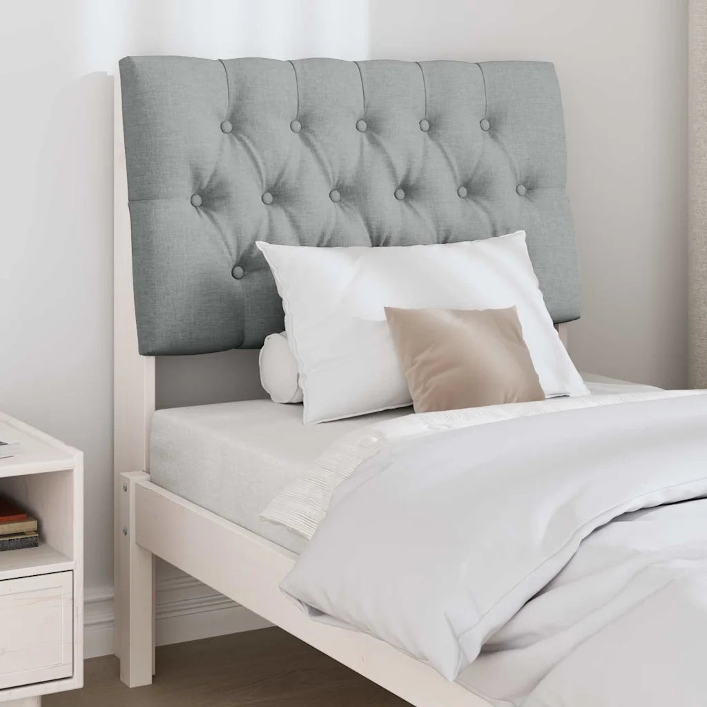 Testiera | Testata imbottita Grigio chiaro 80 cm Pino massello