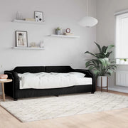 Divano Letto con Materasso-Sofa Letto-Daybed Nero 80x200 cm in Tessuto 627326